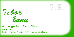 tibor banu business card